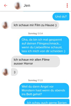 Einzigartiges Tinder Gespraech