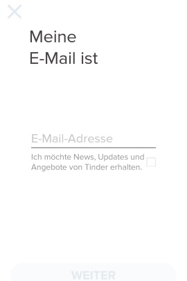 Eingabefeld für E-Mail-Adresse