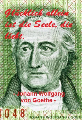 Goethe-Zitat auf Portrait