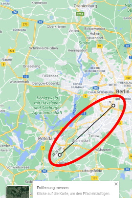 Entfernung in Google Maps messen