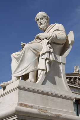 Statue des Philosophen Platon