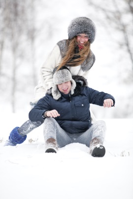 Unternehmung ohne Geld im Winter