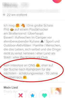 Männer tinder beschreibung Tinder Profil