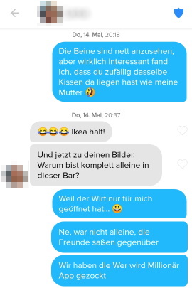 Gelesen tinder nachricht kann man