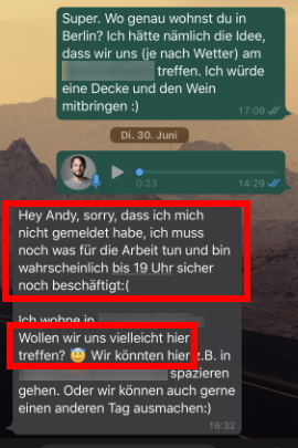 Man ihn schreiben dass mag jemanden Indirekt sagen,